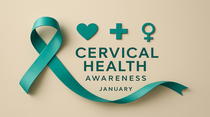 Cervical health awareness month january teal ribbon campaign