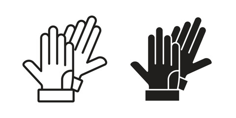 Obraz premium Gloves icons symbol, logo illustration. Vector graphics set