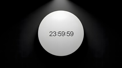 Digital Clock 23:59:59 — Last Second of the Year