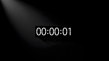Digital Clock 00:00:01 — First Second of the New Year