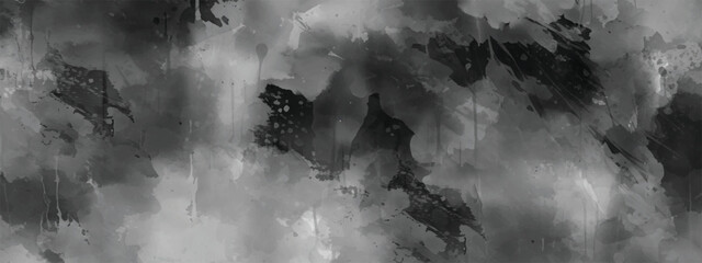 Abstract Ink Cloud Background with Soft Mist and Atmospheric Layers