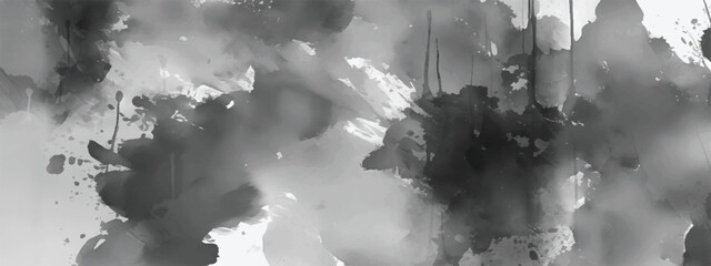 Abstract Ink Cloud Background with Soft Mist and Atmospheric Layers