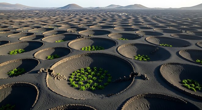 Unique Vineyards of La Geria, Lanzarote - Volcanic Agriculture.