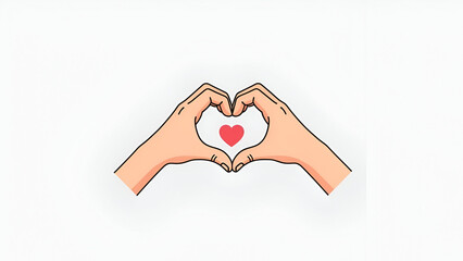 Hands forming a heart shape