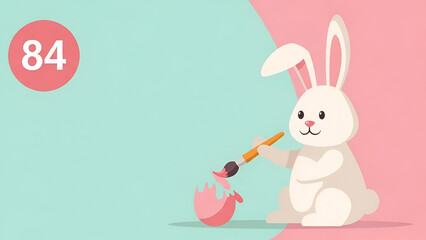 Playful bunny enjoying a carrot