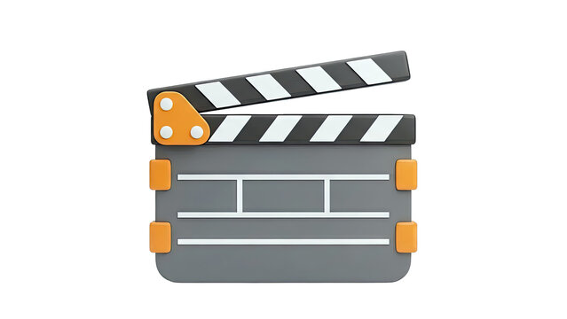 3D Render of a Movie Clapperboard