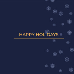 Happy holiday and snow flakes background