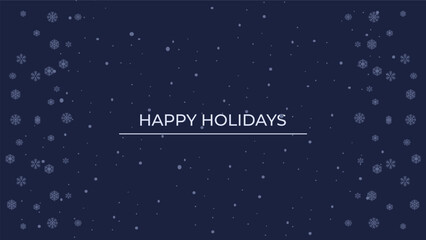 Happy holiday and snow flakes background