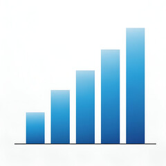 Growing blue bar graph