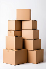 corrugated carton boxes stacks neatly 