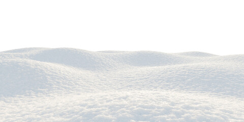 Clean Snow Surface Winter Landscape Background. 3D rendering.