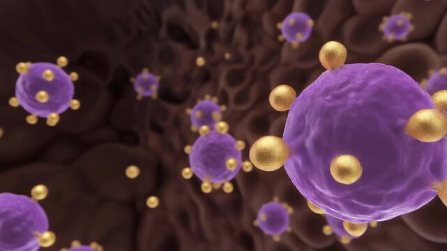 Microscopic view of Langerhans cells and antigen presentation