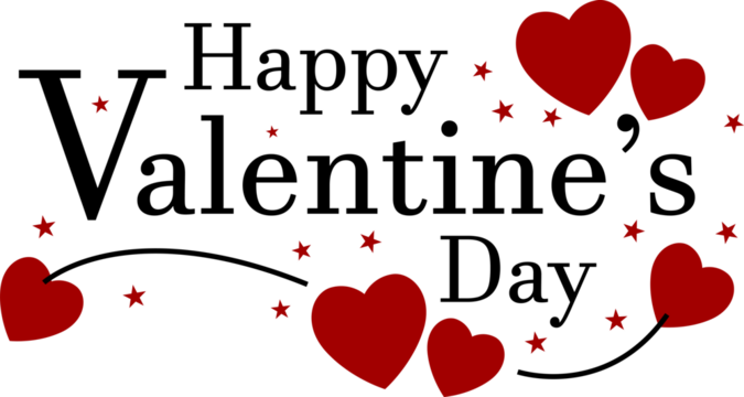 Red hearts and twinkling stars against a dark TRANSPARENT BACKGROUND  - Powered by Adobe