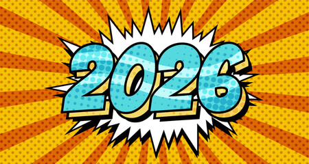 2026 Pop Art Comic Burst © fika