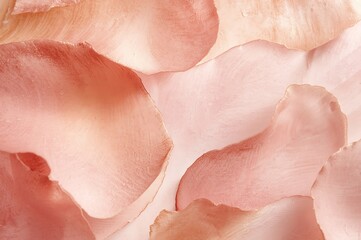 A serene visualization of soft rose petals in a natural radial pattern