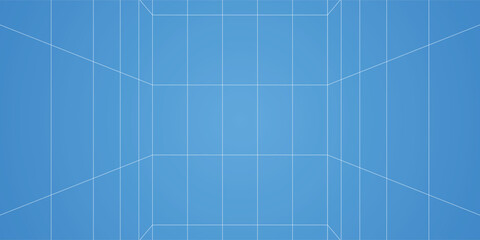 Wireframe grid space (room 6X8 unit), Interior for design and decoration - Vector illustration. Eps 10
