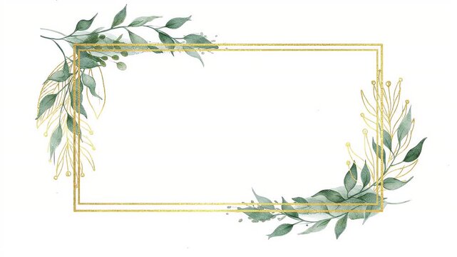 Elegant gold double-frame with decorative bow on a pristine white background