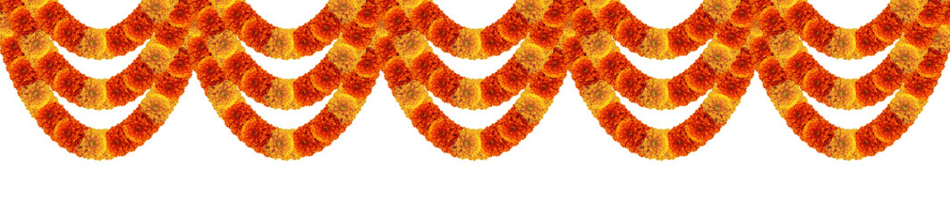 Marigold flowers festive hanging design element