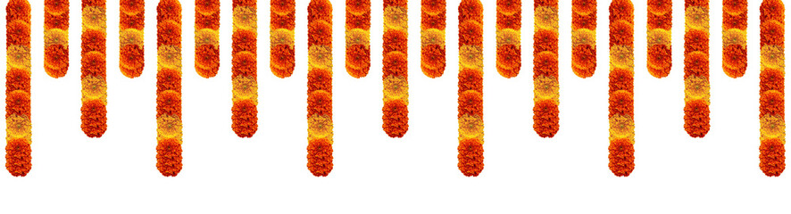 Marigold flowers decorative festive design hanging element