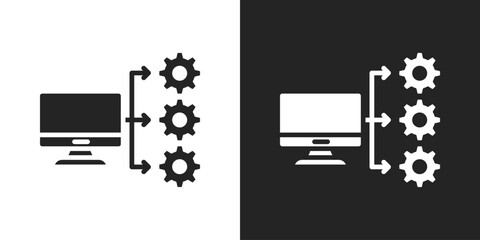 device control Icon In Black And White Glyph Style