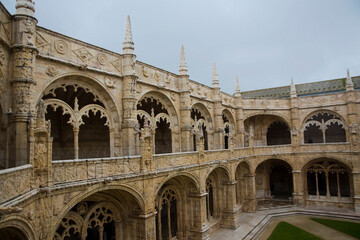 Jeronimos Monastery Cloister Courtyard, Lisbon