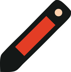 Utility Knife Cutter Vector Icon Design