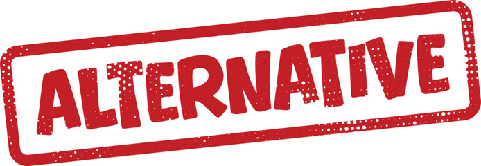 Red alternative text stamp