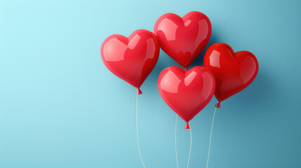 Heart shaped balloons create festive atmosphere, perfect for celebrations of love and joy. These vibrant red decorations add charm and warmth to