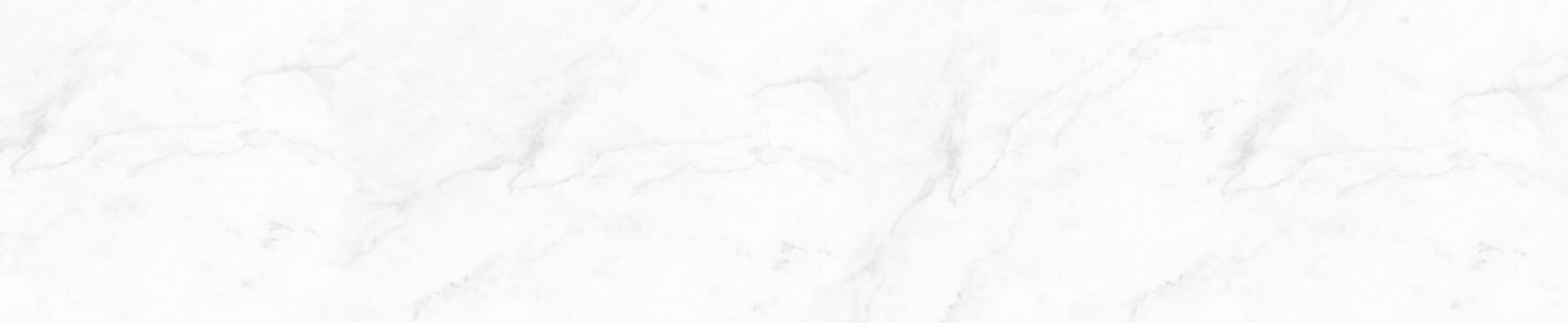 Clean white marble texture background with subtle veins panoramic view