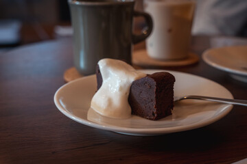 カフェのガトーショコラ