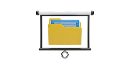 Presentation Screen Displaying a Folder Icon