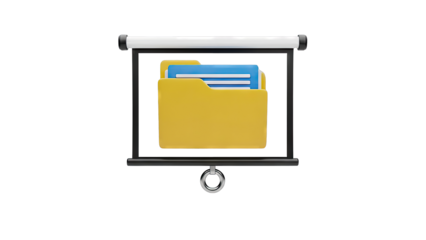 Presentation Screen Displaying a Folder Icon
