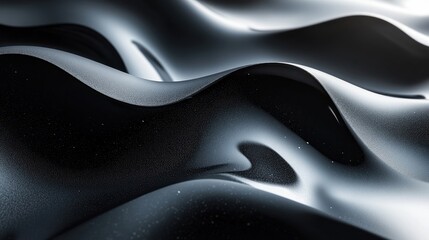 Rippling waves of glossy black texture create an alluring visual experience