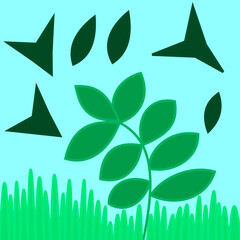 green tree with leaves