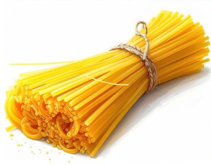 Spaghetti bundle tied with string