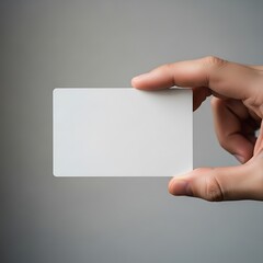 Obraz premium Hand holding a blank white business card