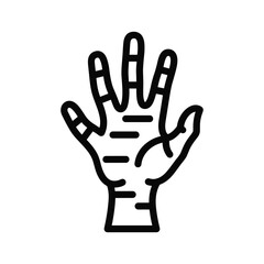 Fototapeta premium Hand gesture illustration simple black outline
