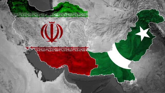 Iran and pakistan a visual representation of the countries shared border