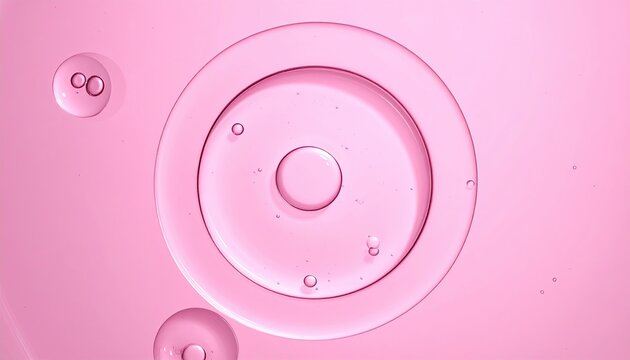 Pink fluid circles & bubbles
