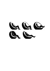 Neuro Inclusive Wellness Silhouette of Person in Cocoon Chair for Sensory Regulation and Mental Health Recovery Relaxation Concept Vector