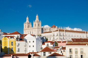 Alfama district and Cathedral of Lisbon, Portugal