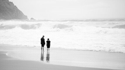 Couple at the beach in Ireland