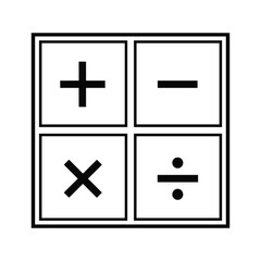 Fototapeta premium Simple Math Symbols on Calculator Buttons