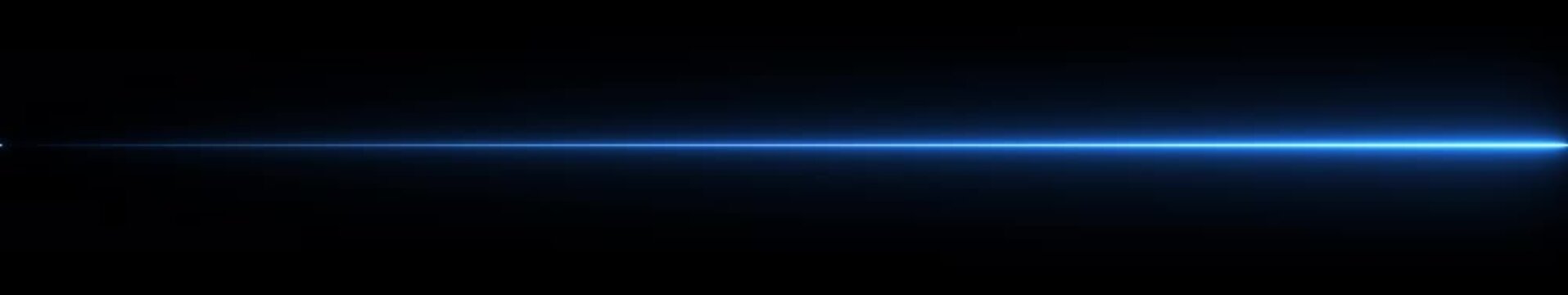Futuristic Abstract Blue Neon Glowing Laser Lines widescreen Transition &ndash; Shiny Saber Animation Moving Left to Right in ultrawide and Motion graphics of neon line concept.