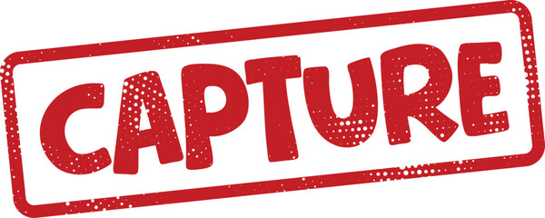 red capture stamp with white background