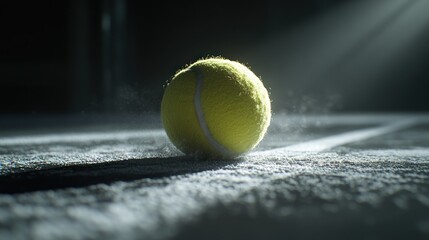 Tennis ball on court