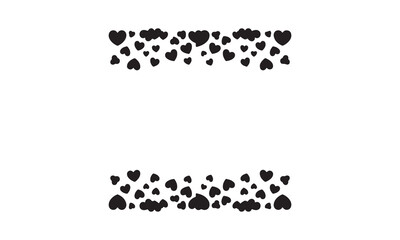 Romantic Heart Pattern Divider Border