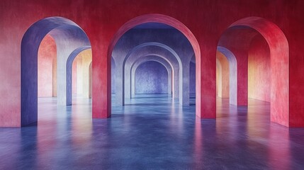 Fototapeta premium Vibrant archway hall