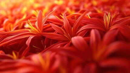 Vibrant red flower cluster close-up
