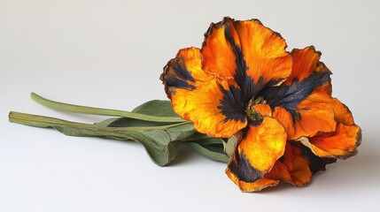 Withered tulip, vibrant hues